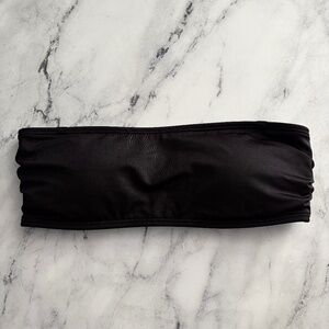 Victorias Secret Swim Black Strapless Bandeau Macrame Strappy Back Bikini Top S